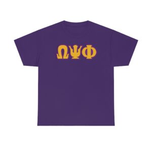 Omega Psi Phi Lanyard Letters - Unisex Heavy Cotton Tee