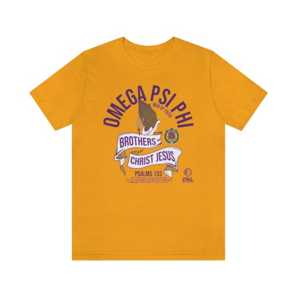 Brothers in Christ Omega Psi Phi - Unisex Jersey Short Sleeve Tee - Image 3