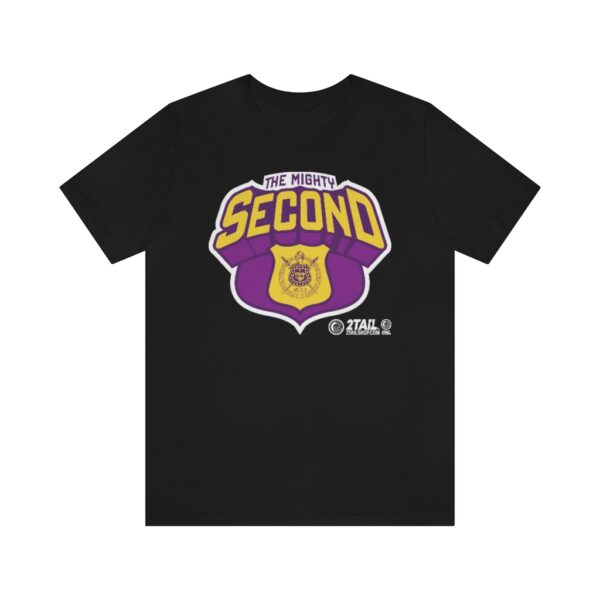 Omega Psi Phi Second D Badge - Unisex Jersey Short Sleeve Tee - Image 3