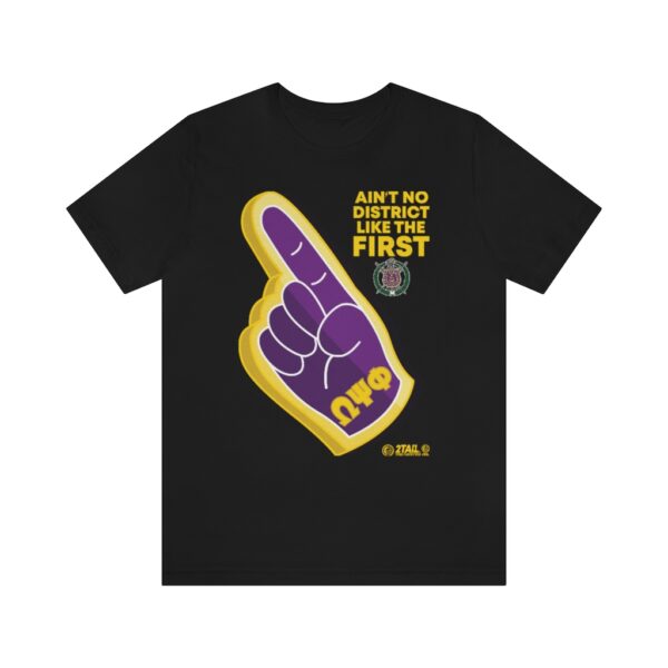 Omega Psi Phi Number 1 District - Unisex Jersey Short Sleeve Tee - Image 3