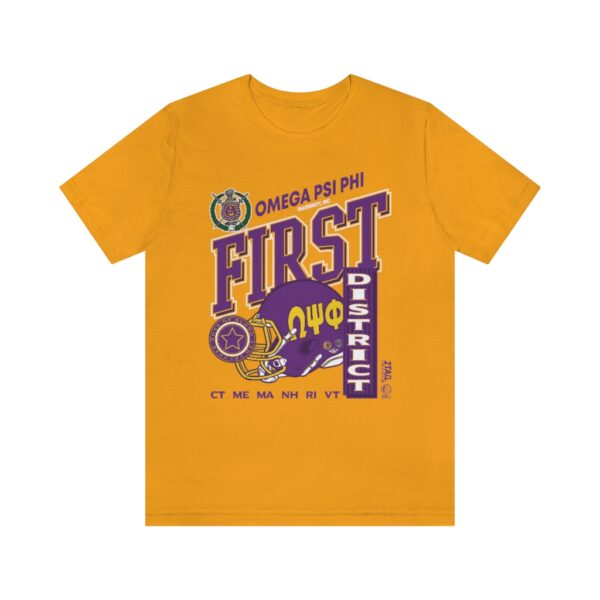 Omgea Psi Phi Vintage First D - Unisex Jersey Short Sleeve Tee - Image 3