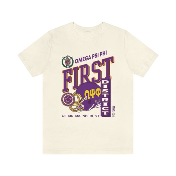 Omgea Psi Phi Vintage First D - Unisex Jersey Short Sleeve Tee - Image 2