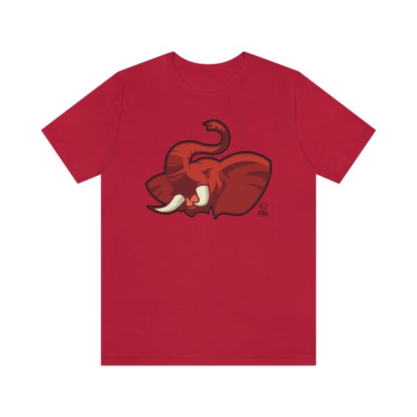 Elephant Head - Unisex Jersey Short Sleeve Tee - Image 4