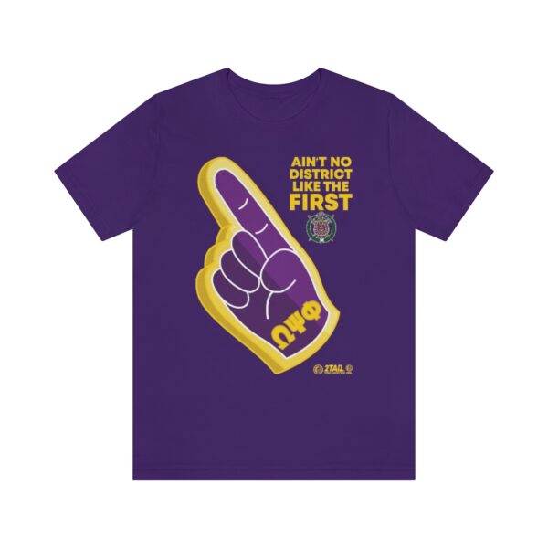 Omega Psi Phi Number 1 District - Unisex Jersey Short Sleeve Tee