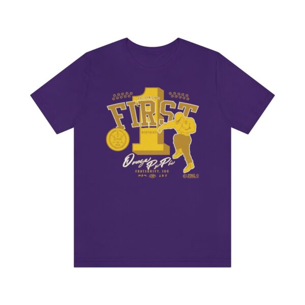 Omega Psi Phi Formidable First - Unisex Jersey Short Sleeve Tee - Image 4