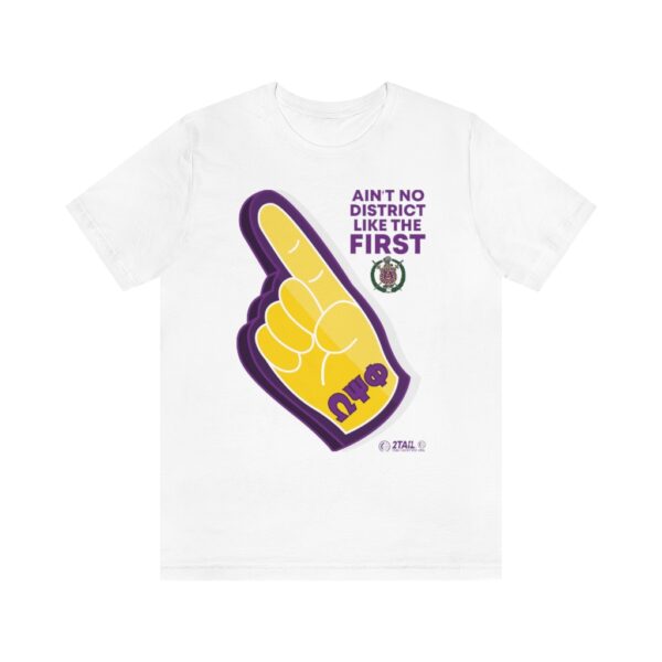Omega Psi Phi Number 1 District - Unisex Jersey Short Sleeve Tee - Image 2