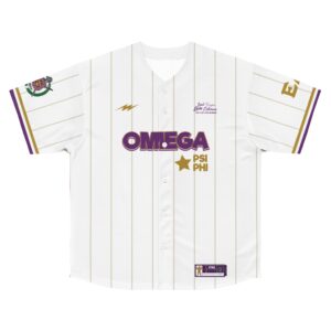 Striped Omega Psi Phi Jersey - Men's Baseball Jersey