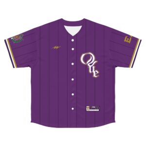 Omega Psi Phi Striped Home Alt - Men's Baseball Jersey