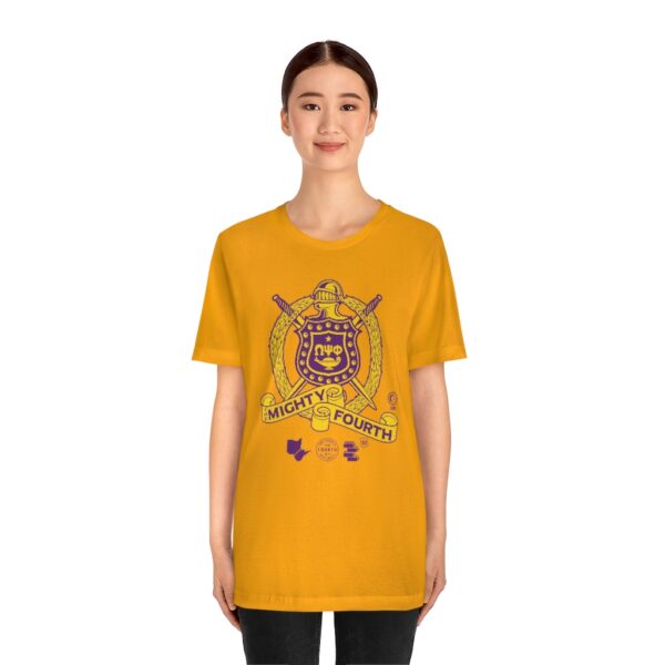Omega Psi Phi Fourth D Badge  - Unisex Jersey Short Sleeve Tee - Image 8
