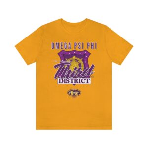 Omega Psi Phi The Thorough District Badge - Unisex Jersey Short Sleeve Tee