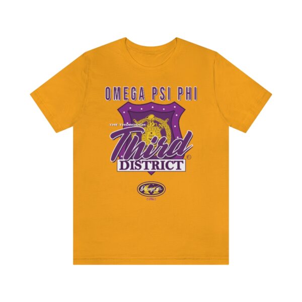 Omega Psi Phi The Thorough District Badge - Unisex Jersey Short Sleeve Tee