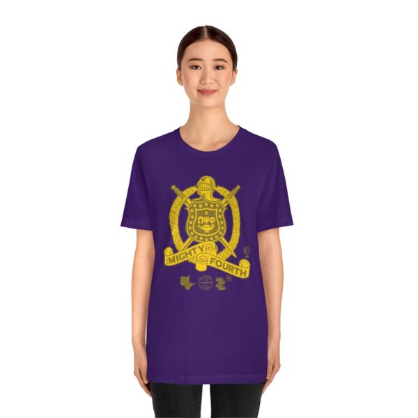 Omega Psi Phi Fourth D Badge  - Unisex Jersey Short Sleeve Tee - Image 11