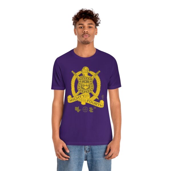 Omega Psi Phi Fourth D Badge  - Unisex Jersey Short Sleeve Tee - Image 12