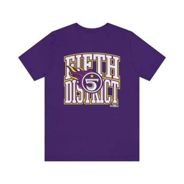 Omega Psi Phi Fifth District Text - Unisex Jersey Short Sleeve Tee - Image 2