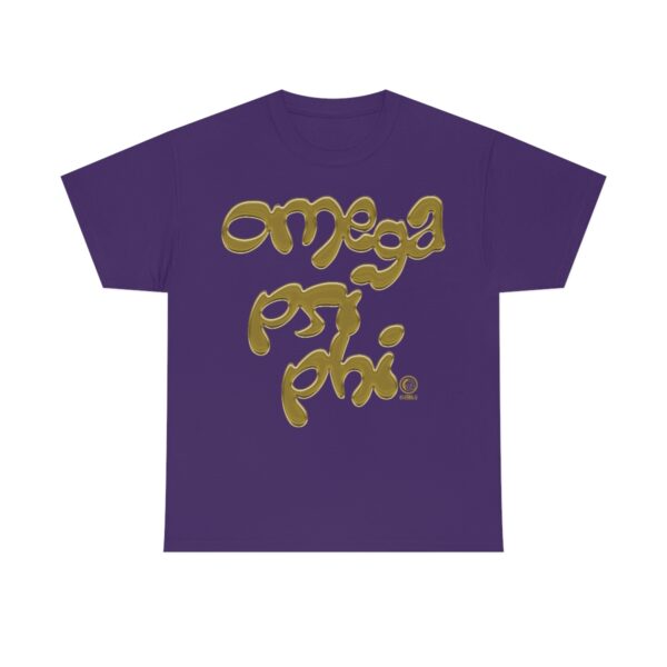 Omega Psi Phi Liquid Old Gold - Unisex Heavy Cotton Tee