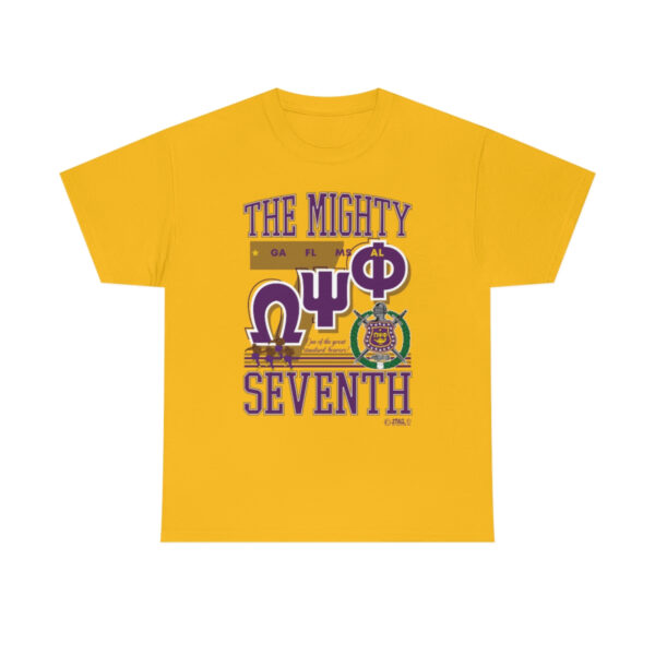 Omega Psi Phi The Mighty 7th - Unisex Heavy Cotton Tee