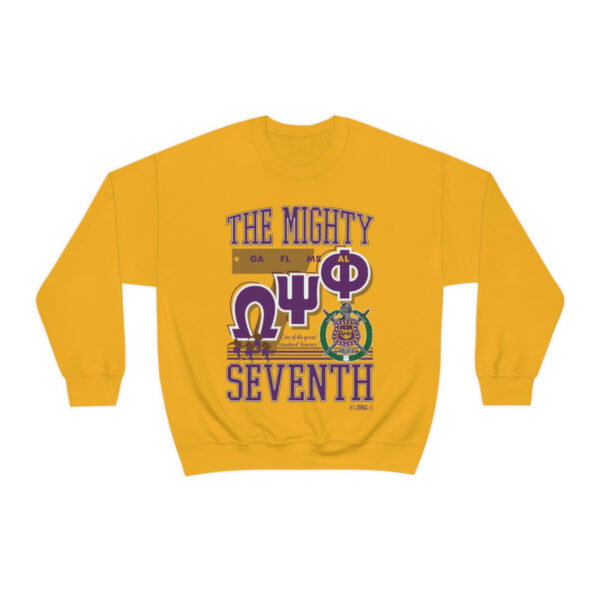 Omega Psi Phi The Mighty 7th - Unisex Heavy Blend™ Crewneck Sweatshirt - Image 5