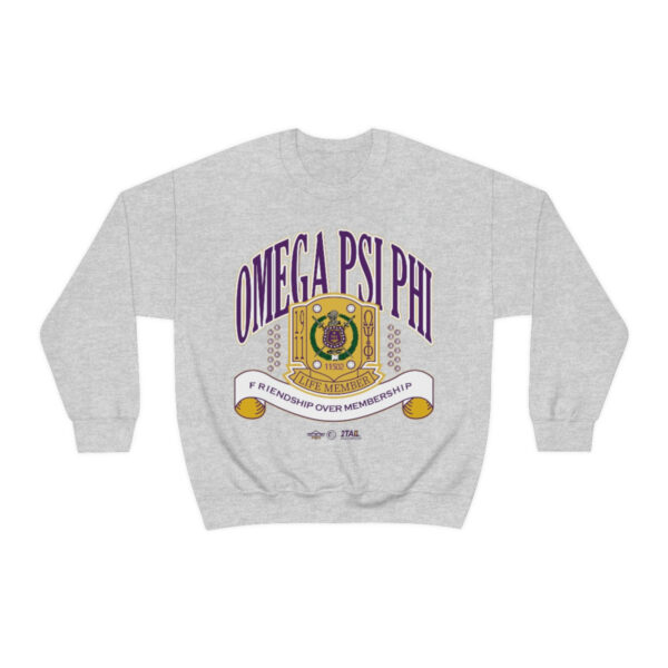 Omega Psi Phi FOM Lifer - Unisex Heavy Blend™ Crewneck Sweatshirt - Image 3