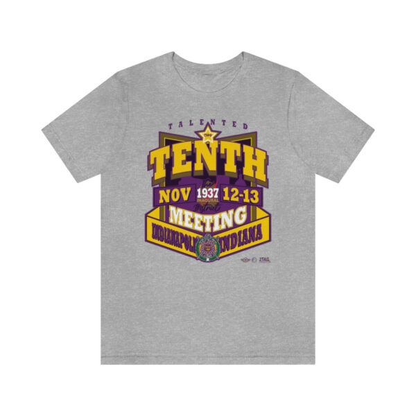 1937 Meeting for the 10th District of Omega Psi Phi- Unisex Jersey Short Sleeve Tee - Image 5