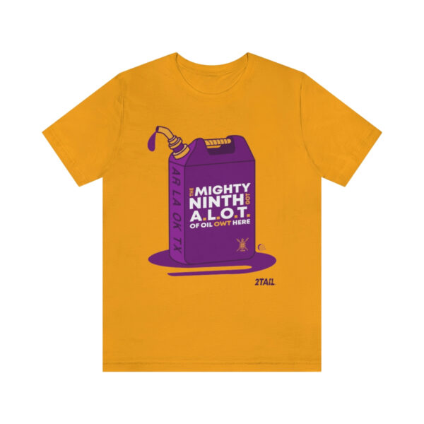 Omega Psi Phi Mighty 9th Oil - Unisex Jersey Short Sleeve Tee - Image 3
