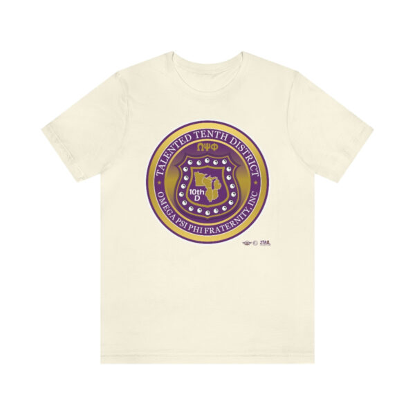 Shield Revisited for the10th District of Omega Psi Phi - Unisex Jersey Short Sleeve Tee