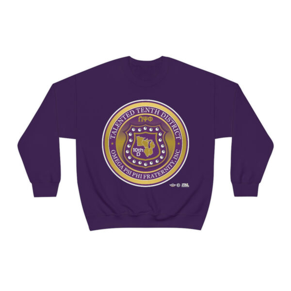Shield Revisited for the10th District of Omega Psi Phi - Unisex Heavy Blend™ Crewneck Sweatshirt
