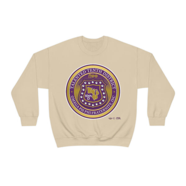 Shield Revisited for the10th District of Omega Psi Phi - Unisex Heavy Blend™ Crewneck Sweatshirt - Image 5