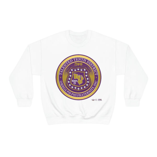 Shield Revisited for the10th District of Omega Psi Phi - Unisex Heavy Blend™ Crewneck Sweatshirt - Image 2