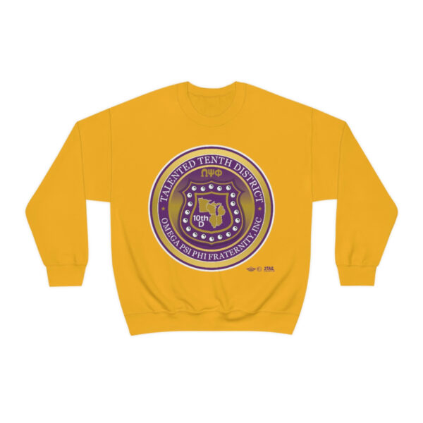 Shield Revisited for the10th District of Omega Psi Phi - Unisex Heavy Blend™ Crewneck Sweatshirt - Image 6