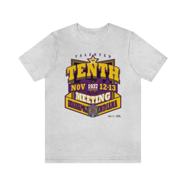1937 Meeting for the 10th District of Omega Psi Phi- Unisex Jersey Short Sleeve Tee - Image 2
