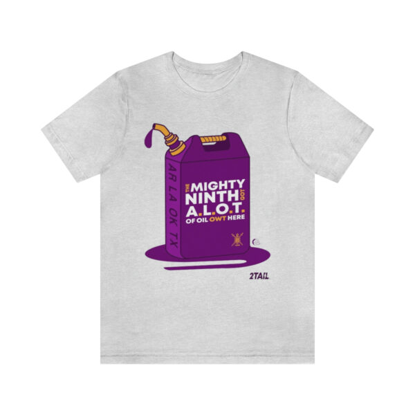 Omega Psi Phi Mighty 9th Oil - Unisex Jersey Short Sleeve Tee - Image 2