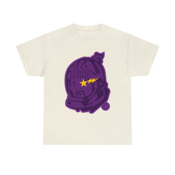 BBQ Head Filled in Purple - Unisex Heavy Cotton Tee - Image 5