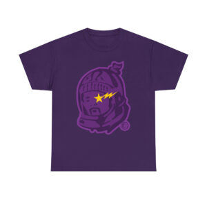 BBQ Head Filled in Purple - Unisex Heavy Cotton Tee