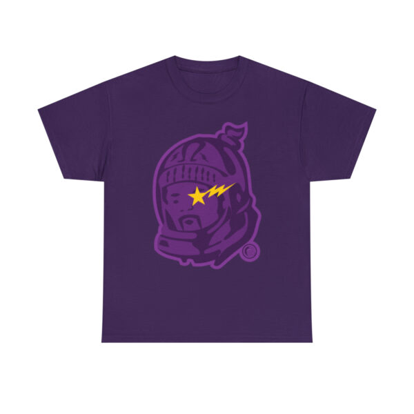 BBQ Head Filled in Purple - Unisex Heavy Cotton Tee
