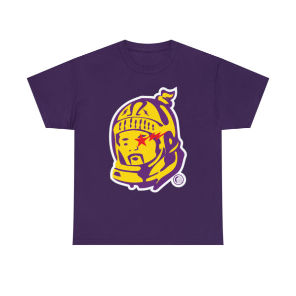 BBQ Head Purple n Gold - Unisex Heavy Cotton Tee - Image 5