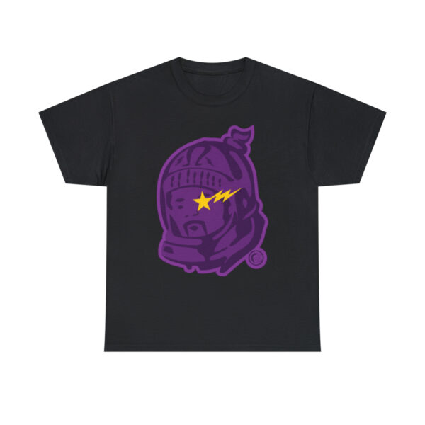 BBQ Head Filled in Purple - Unisex Heavy Cotton Tee - Image 3