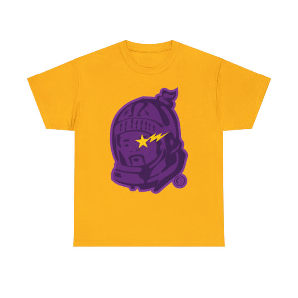 BBQ Head Filled in Purple - Unisex Heavy Cotton Tee - Image 4