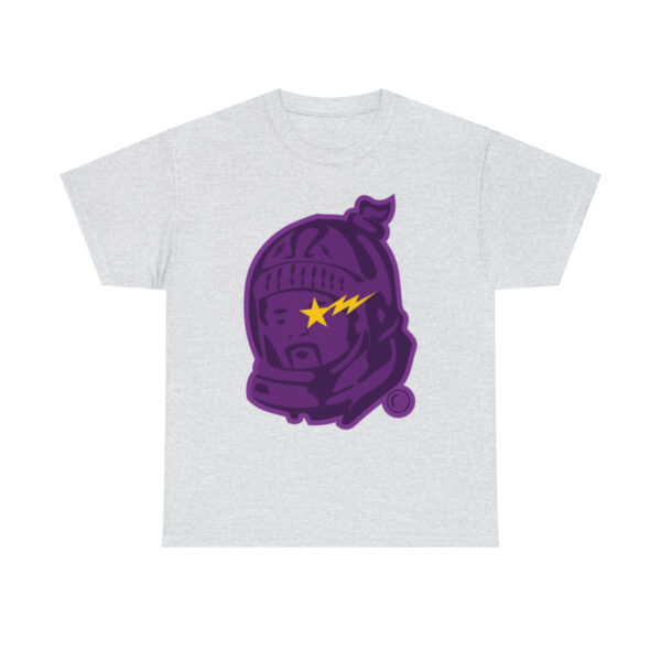 BBQ Head Filled in Purple - Unisex Heavy Cotton Tee - Image 2