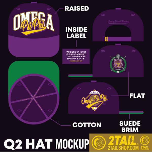 Omega Psi Phi Varsity & Script Alt - Low Profile Baseball Cap - Image 5