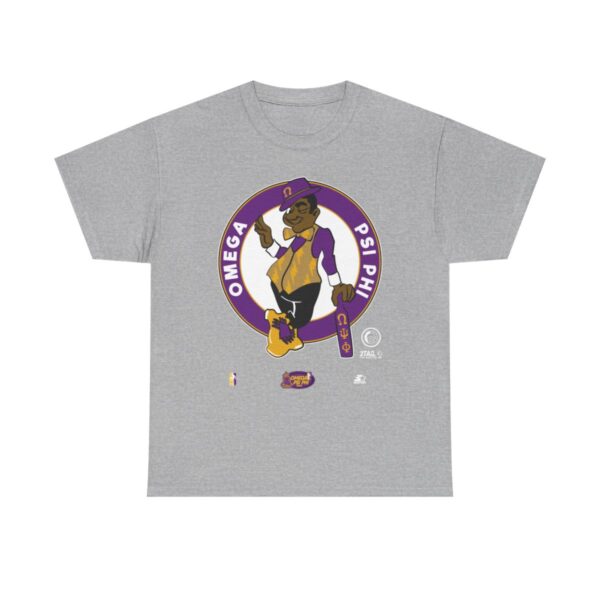 Omega Psi Phi Qs in 4 - Unisex Heavy Cotton Tee - Image 3