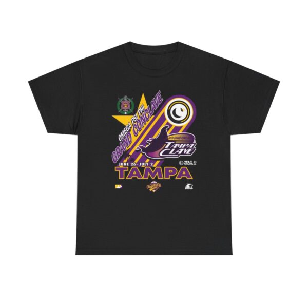 Full Tampa Clave QLB Omega Psi Phi - Unisex Heavy Cotton Tee - Image 4