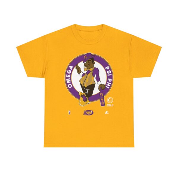 Omega Psi Phi Qs in 4 - Unisex Heavy Cotton Tee - Image 4