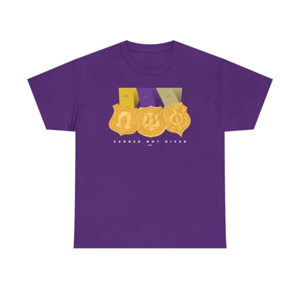 Earned Not Given Omega Psi Phi Gold Medalist -  Unisex Heavy Cotton Tee