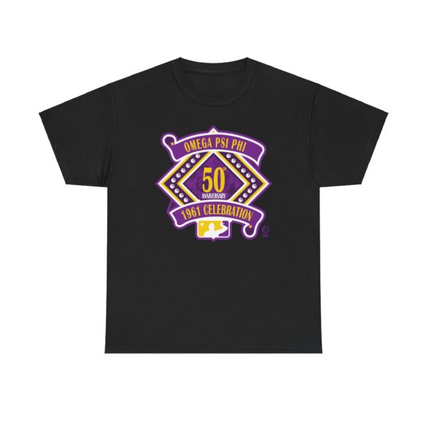 50 Years of Omega Psi Phi - Unisex Heavy Cotton Tee - Image 4