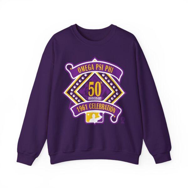 50 Years of Omega Psi Phi - Unisex Heavy Blend™ Crewneck Sweatshirt - Image 3