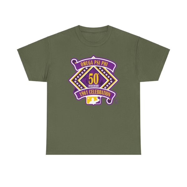 50 Years of Omega Psi Phi - Unisex Heavy Cotton Tee - Image 5