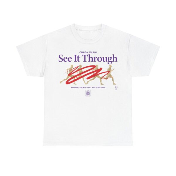 See It Through to Omega Psi Phi - Unisex Heavy Cotton Tee - Image 2