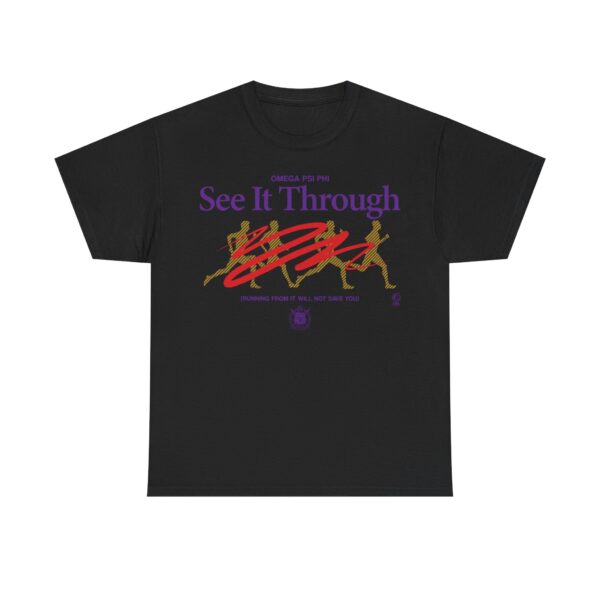 See It Through to Omega Psi Phi - Unisex Heavy Cotton Tee - Image 3